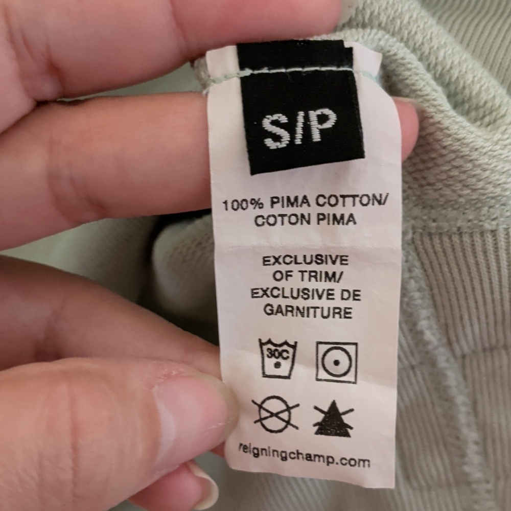 REIGNING CHAMP mint lightweight crewneck sweater - size small - Picture 9 of 9